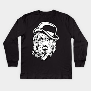 Irish Wolfhound Crony Kids Long Sleeve T-Shirt